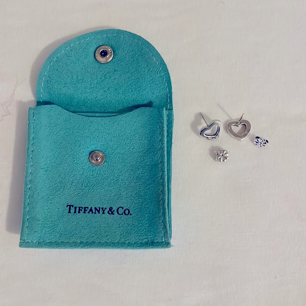 Tiffany&Co. Sterling Silver Heart Stud Earring